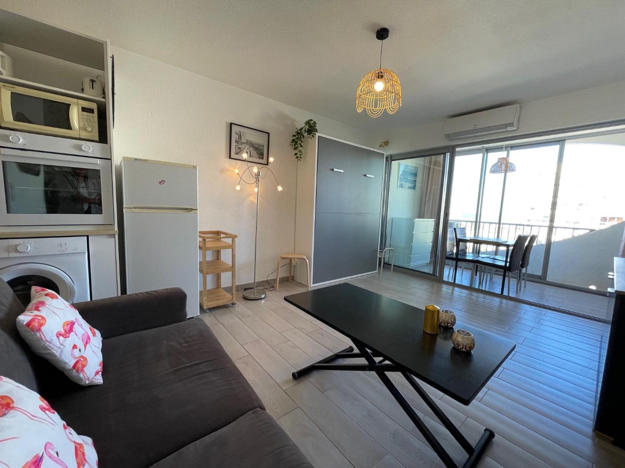 Studio 2-3 Pers Parking Clim Vue Port Et Mer La Grande Motte Dış mekan fotoğraf