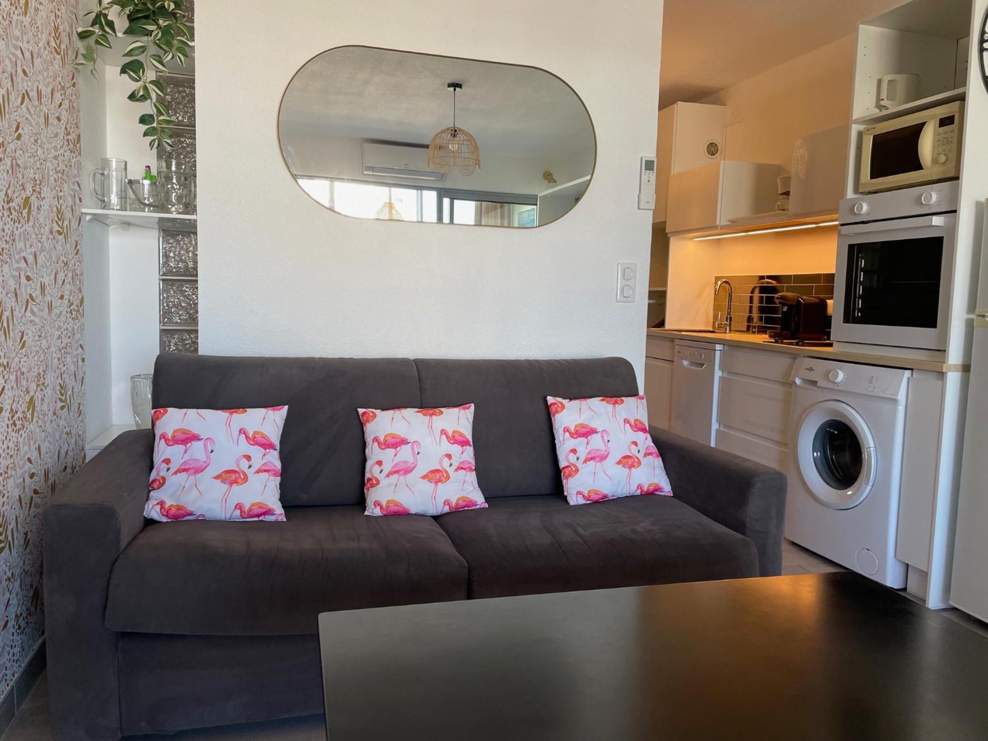 Studio 2-3 Pers Parking Clim Vue Port Et Mer La Grande Motte Dış mekan fotoğraf