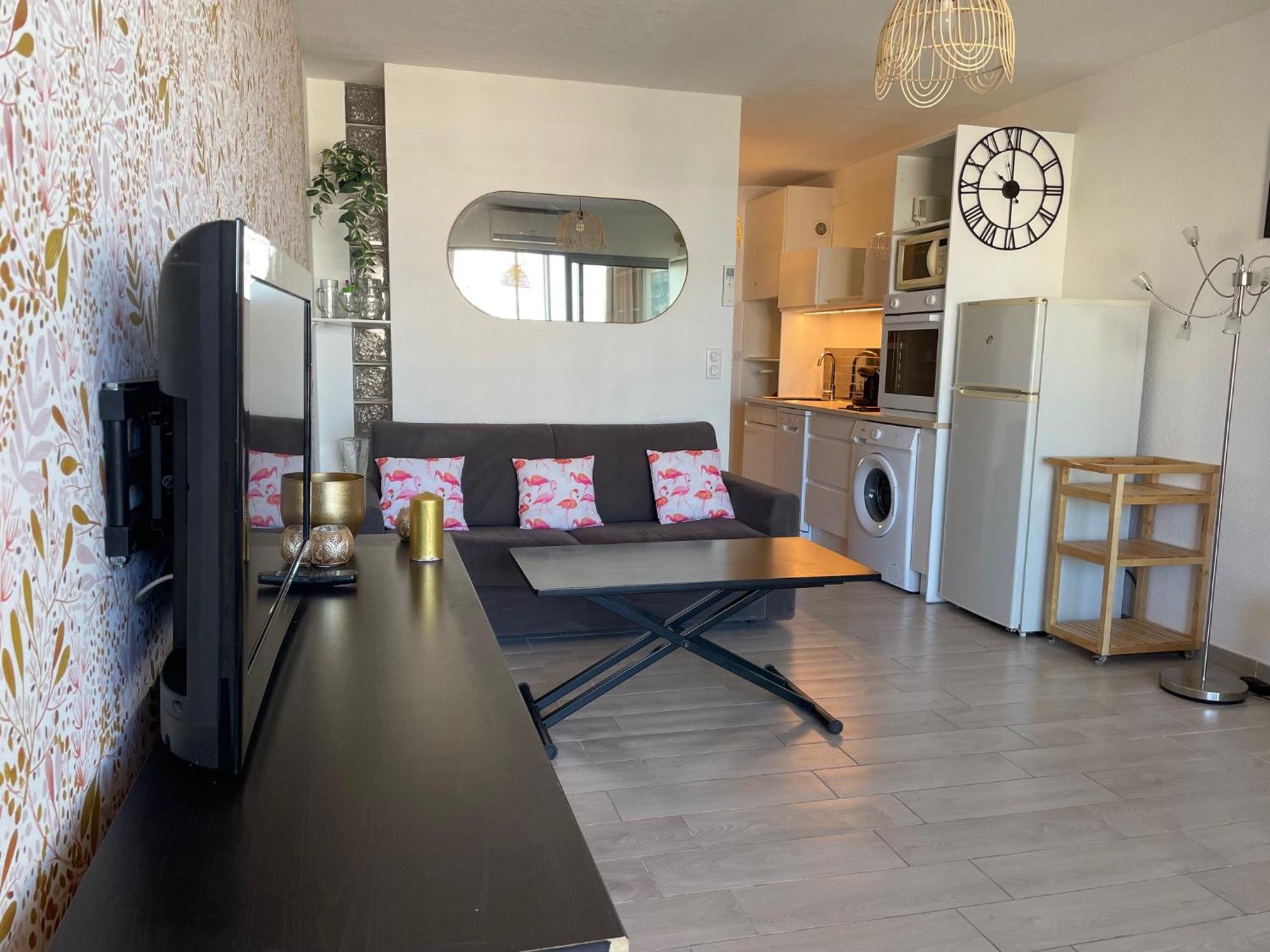 Studio 2-3 Pers Parking Clim Vue Port Et Mer La Grande Motte Dış mekan fotoğraf