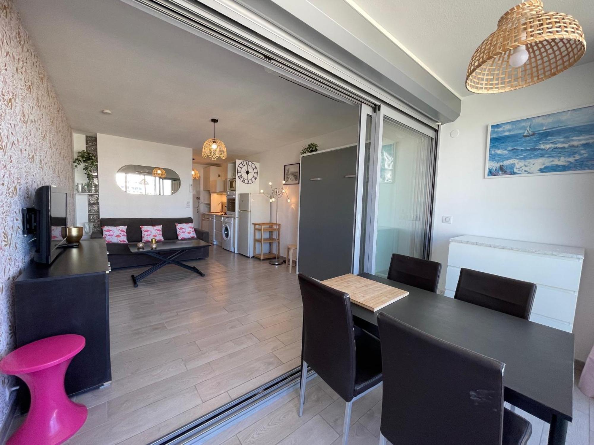 Studio 2-3 Pers Parking Clim Vue Port Et Mer La Grande Motte Dış mekan fotoğraf